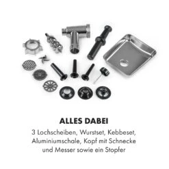 Kraftprotz Elektrischer Fleischwolf 700 W Kupfermotor Hack Wurst Kebbe Edelstahl -Einrichtungsgeschäft 10035233 de 0006 logo