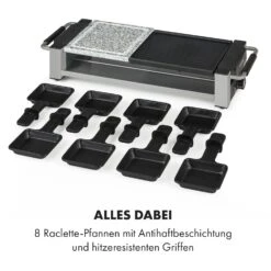 Bistecca Raclette 1200W Metall / Stein 8 Personen Kontroll-LED -Einrichtungsgeschäft 10035293 de 0006 logo