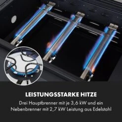 Kingsville Smoker Kombigrill Gas Kohle Smoker 13,5kW 3+1 Brenner 15 Kingsville Smoker Kombigrill Gas Kohle Smoker 13,5kW 3+1 Brenner -Einrichtungsgeschäft 10035409 de 0005 logo