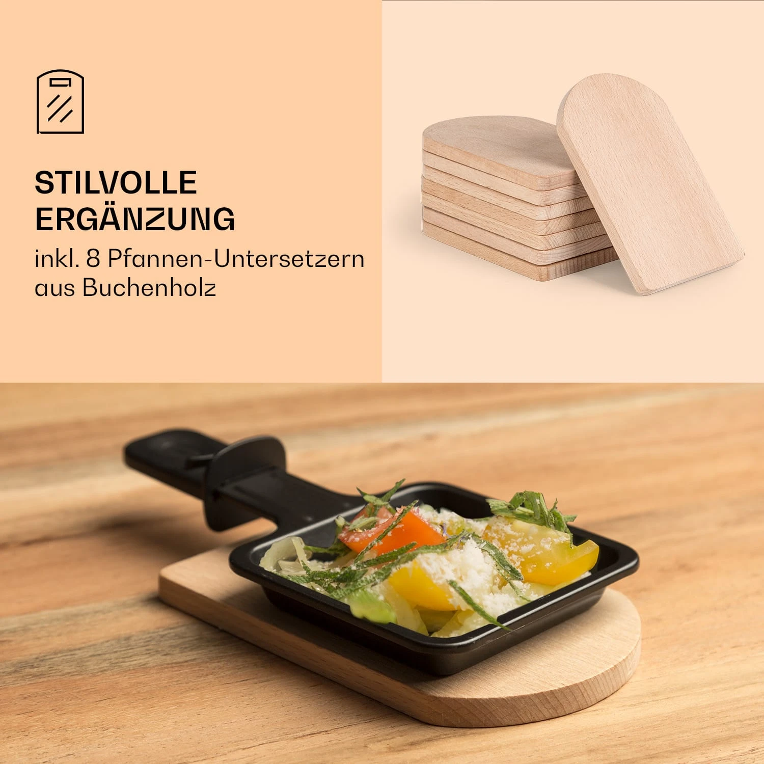 Entrecote 2-in-1 Raclettegrill & Fondue Naturstein 1100W 8 Personen 6 Entrecote 2-in-1 Raclettegrill & Fondue Naturstein 1100W 8 Personen – Bild 6