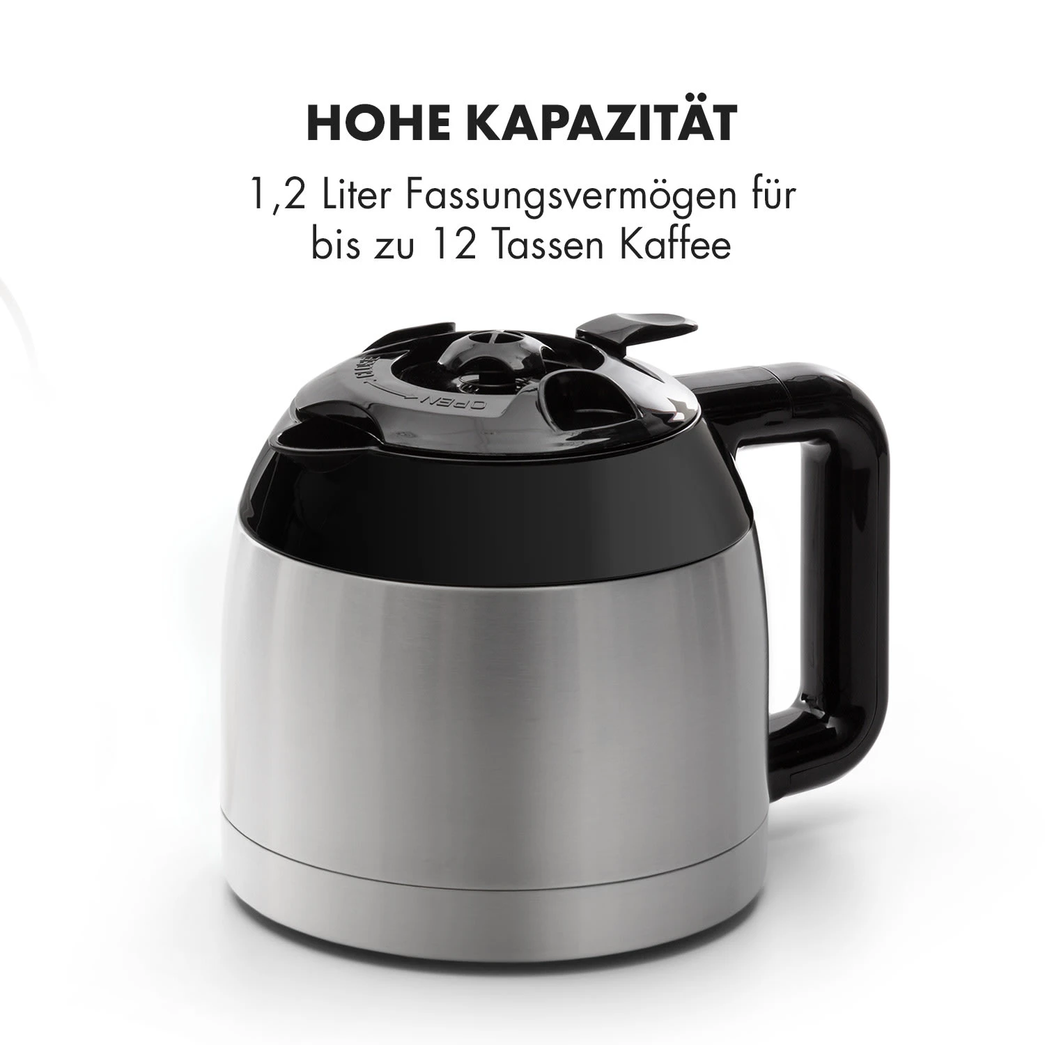 Arabica Thermoskanne Zubehör Ersatz Edelstahl Silber/schwarz 5 Arabica Thermoskanne Zubehör Ersatz Edelstahl Silber/schwarz – Bild 5