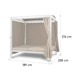 Eremitage Double XL Sunbed 2 Pers Stahl-Rahmen Sonnendach Vorhänge -Einrichtungsgeschäft 10035430 yy 0010 logo