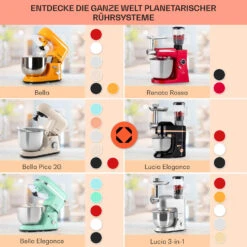 Bella Elegance Küchenmaschine 2000W 2,7PS 5,2 Ltr Edelstahl BPA-frei -Einrichtungsgeschäft 10035520 de 0007 usp