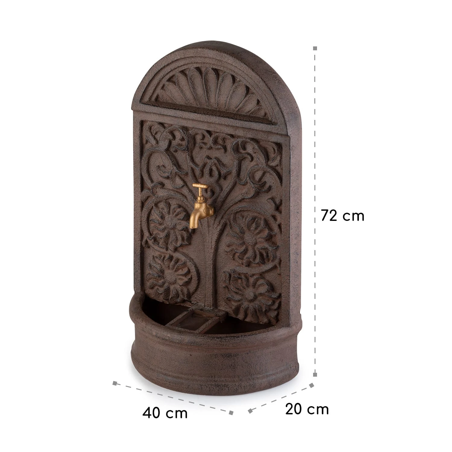 Blumquell Solarbrunnen LED 5 M Kabel Kunststein Solarpanel 8 Blumquell Solarbrunnen LED 5 M Kabel Kunststein Solarpanel – Bild 8