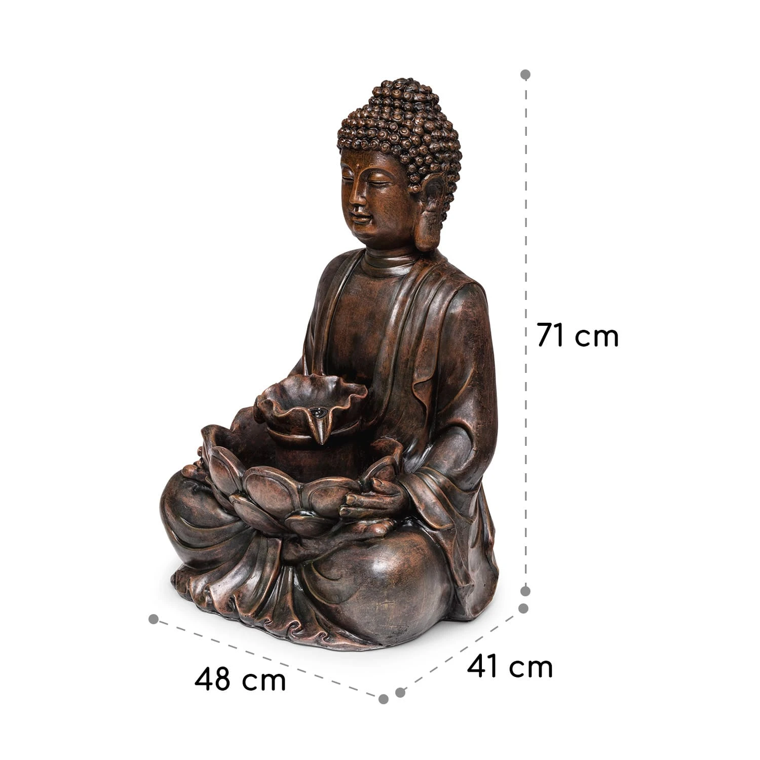 Dharma Solarbrunnen LED 48 X 72 X 41 Cm (BxHxT) Polyresin 8 Dharma Solarbrunnen LED 48 X 72 X 41 Cm (BxHxT) Polyresin – Bild 8