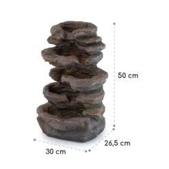 Stonehenge Solarbrunnen LED-Beleuchtung Polyresin Lithium-Ionen-Akku -Einrichtungsgeschäft 10035727 yy 0008 dimensions