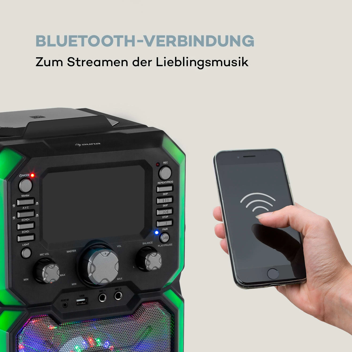 Rockstar Plus Karaoke-Anlage Karaokemaschine BT USP CD LED-Show RCA 3 Rockstar Plus Karaoke-Anlage Karaokemaschine BT USP CD LED-Show RCA – Bild 3