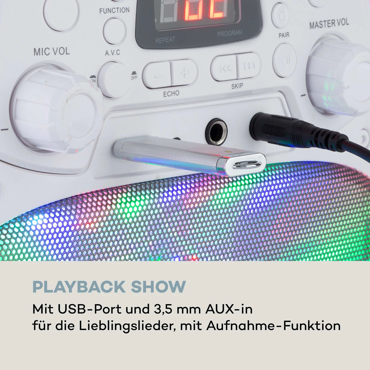 StarMaker Plus Karaoke-Anlage Karaokemaschine Bluetooth USB CD LED-Show RCA 7 StarMaker Plus Karaoke-Anlage Karaokemaschine Bluetooth USB CD LED-Show RCA – Bild 7