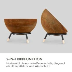 Fireball Rust Feuerschale 60 Cm Ø Kippbare Rost-Finish Rost / Holz -Einrichtungsgeschäft 10035771 de 0003 logo