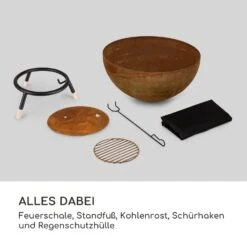 Fireball Rust Feuerschale 60 Cm Ø Kippbare Rost-Finish Rost / Holz -Einrichtungsgeschäft 10035771 de 0008 logo