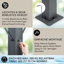 Pantheon Solid Sky Expand Pavillon Seitenwände 3x3-5,6 M Aluminium -Einrichtungsgeschäft 10035870 de 0003 usp