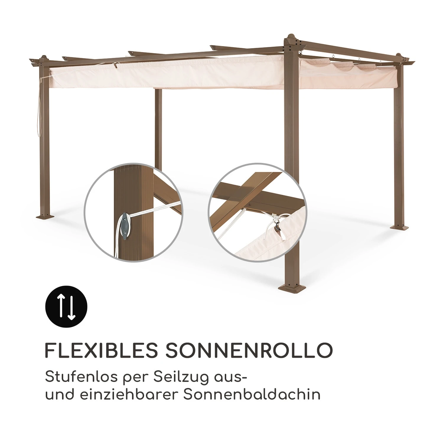 Pantheon Rust Pergola Aluminium 3x4m 6 Eckpfosten Wasserabweisend 4 Pantheon Rust Pergola Aluminium 3x4m 6 Eckpfosten Wasserabweisend – Bild 4