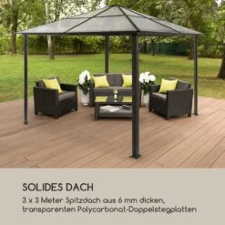 Pantheon Solid Sky Ambient Solar Pavillon 3x3m Polycarbonat Aluminium -Einrichtungsgeschäft 10035900 de 0007 logo