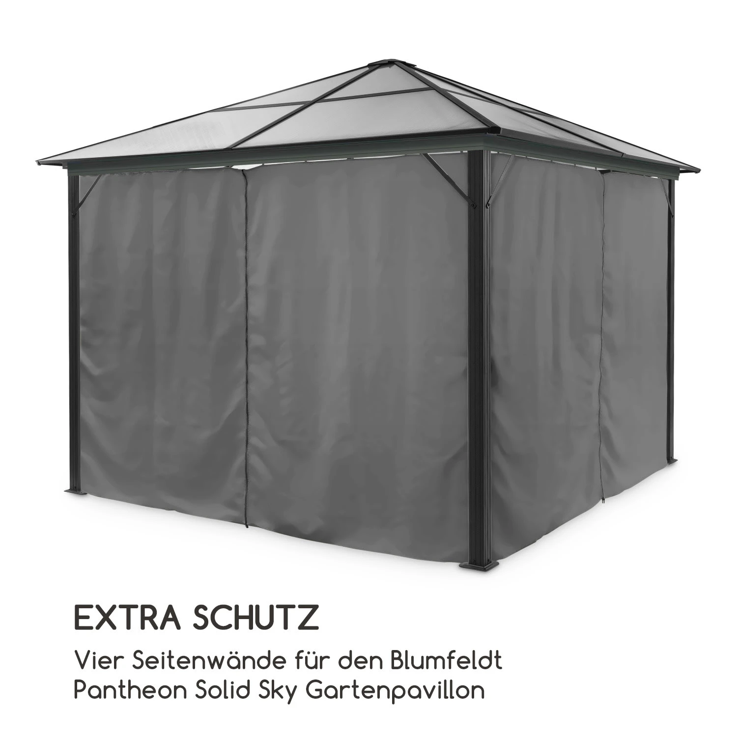 Pantheon Solid Sky Pavillon-Seitenwände 3x3 4 Stück 140g/m² 3 Pantheon Solid Sky Pavillon-Seitenwände 3x3 4 Stück 140g/m² – Bild 3