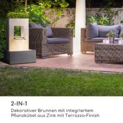 Bloomingstone Brunnen Gartenbrunnen Zierbrunnen 20W Pumpe Zink LED -Einrichtungsgeschäft 10035916 de 0003 logo