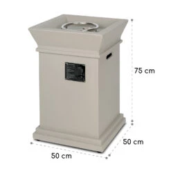 Prati Gas-Feuerstelle 13 KW Elektrisches Zündsystem Lavasteine Inkl. Regenschutz -Einrichtungsgeschäft 10035935 yy 0008 dimensions