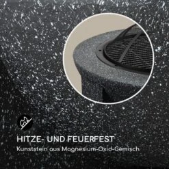 Troja Feuerschale Grill Ø 75 Cm Funkenfang Stahl Kunststein Feuerfest -Einrichtungsgeschäft 10035976 de 0004 logo