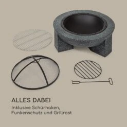 Troja Feuerschale Grill Ø 75 Cm Funkenfang Stahl Kunststein Feuerfest -Einrichtungsgeschäft 10035976 de 0007 logo