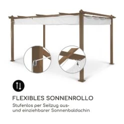 Pantheon Rust Pergola Ersatzdach 200 G/m² Polyester-Tuch 3x4 M Inkl. Seilzug -Einrichtungsgeschäft 10036126 de 0003 logo