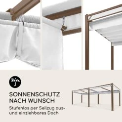 Pantheon Cortina Pergola Ersatzdach 200 G/m² Polyester-Tuch 3x6 M Inkl. Seilzug -Einrichtungsgeschäft 10036132 de 0003 logo
