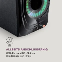 Areal 825 5.1 Lautsprechersystem 200 W RMS BT USB SD AUX Fernbedienung -Einrichtungsgeschäft 10036134 de 0006 logo