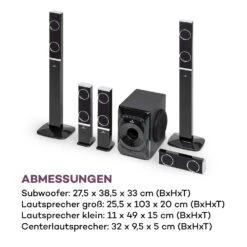 Areal 825 5.1 Lautsprechersystem 200 W RMS BT USB SD AUX Fernbedienung -Einrichtungsgeschäft 10036134 de 0008 logo