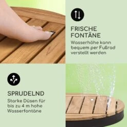 Sumatra Teak Round Gartendusche Aluminium Teakholz Tragegriff -Einrichtungsgeschäft 10036351 de 0004 usp