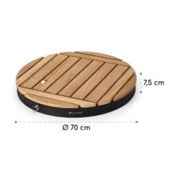 Sumatra Teak Round Gartendusche Aluminium Teakholz Tragegriff -Einrichtungsgeschäft 10036351 yy 0011 dimensions