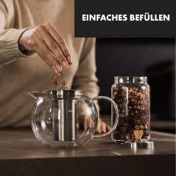 Sencha Teekanne 1,3 L Edelstahl-Siebeinsatz Borosilikatglas Deckel -Einrichtungsgeschäft 10036362 de 0003 logo