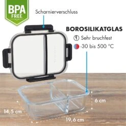 Glaswerk Jardine Frischhaltedosen 3er Set 2 Kammern 1040 Ml Borosilikatglas Deckel -Einrichtungsgeschäft 10036376 de 0007 logo