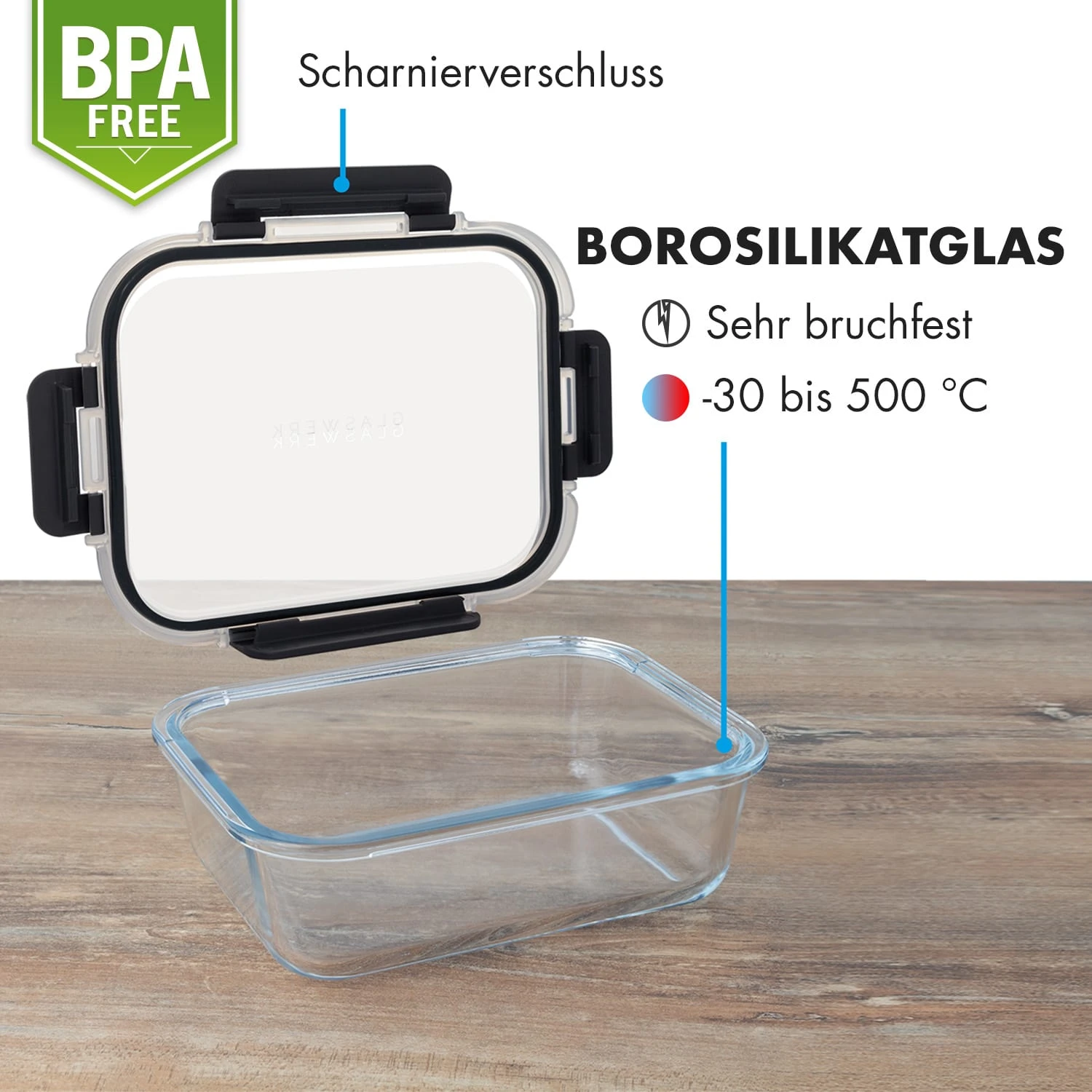 Glaswerk Jardine Frischhaltedosen 3er Set 640 1040 1520 Ml Borosilikatglas Deckel 7 Glaswerk Jardine Frischhaltedosen 3er Set 640 1040 1520 Ml Borosilikatglas Deckel – Bild 7