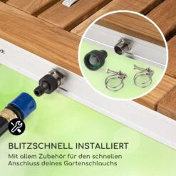 Sumatra Teak Square Gartendusche Aluminium Teakholz Tragegriff 11 Sumatra Teak Square Gartendusche Aluminium Teakholz Tragegriff -Einrichtungsgeschäft 10036438 de 0005 usp