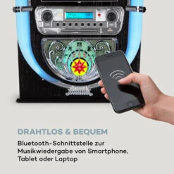 Graceland Mini Jukebox CD-Player Plattenspieler DAB+/FM-Radio LED -Einrichtungsgeschäft 10036452 de 0005 logo
