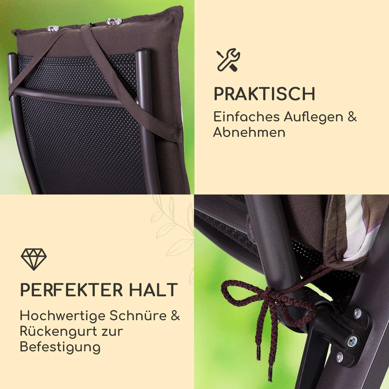 Sylt Polsterauflage Sesselauflage Kopfkissen Polyester 50x120x9cm 3 Sylt Polsterauflage Sesselauflage Kopfkissen Polyester 50x120x9cm – Bild 3