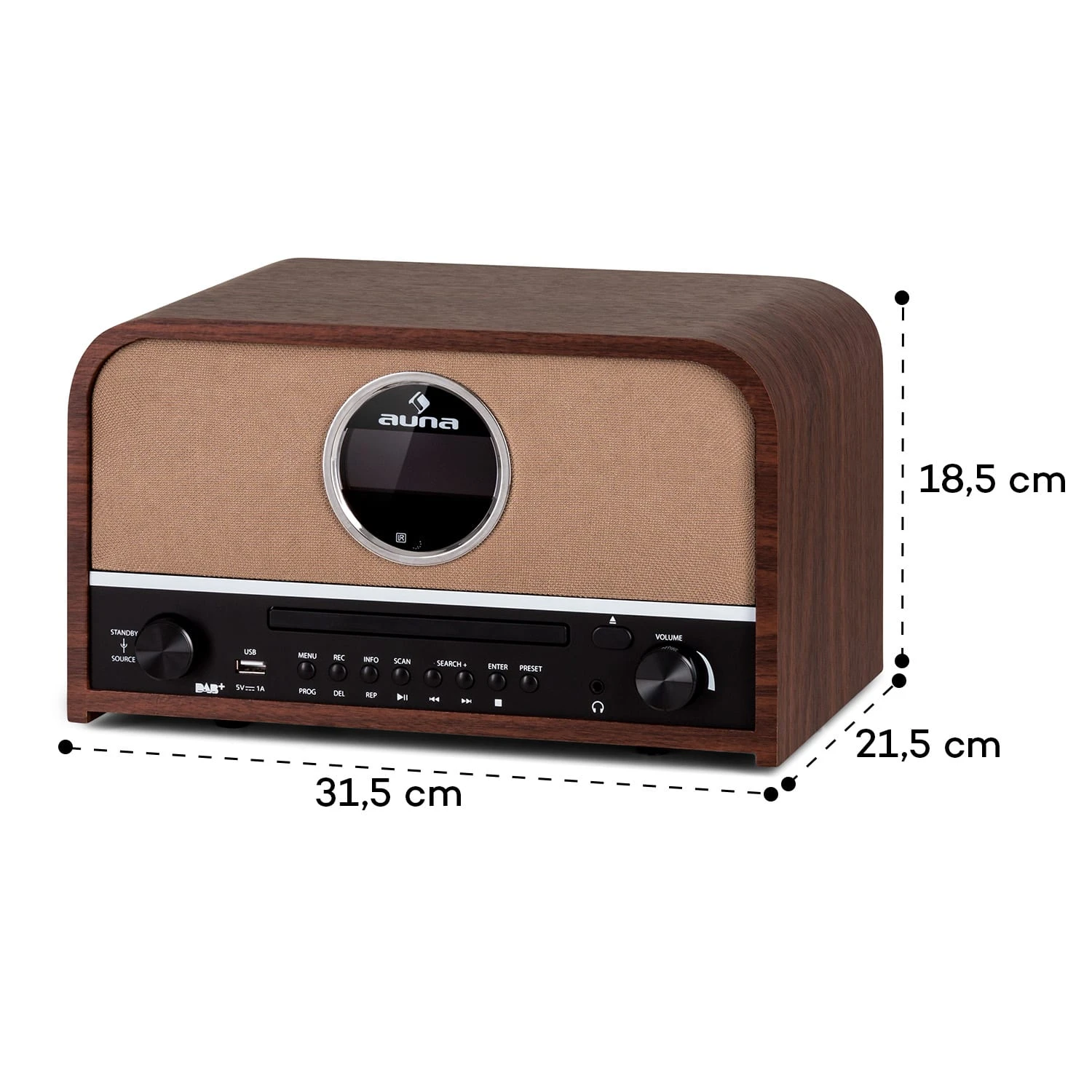 Auna Columbia DAB Radio 60 W CD-Player DAB+/UKW-Tuner USB-Aufnahme Bluetooth 9 Auna Columbia DAB Radio 60 W CD-Player DAB+/UKW-Tuner USB-Aufnahme Bluetooth – Bild 9