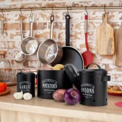 Georgia Vorratsbehälter 3er-Set Emaille-Stahlblech Vintage Rostfrei -Einrichtungsgeschäft 10037446 yy 0005 logo