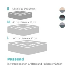 Emma Hundebett Hundekorb | Waschbar | Rutschfest | Atmungsaktiv | Wendematratze | Kissen | Größe S (67 X 20 X 59 Cm) -Einrichtungsgeschäft 10037607 de 0007 logo