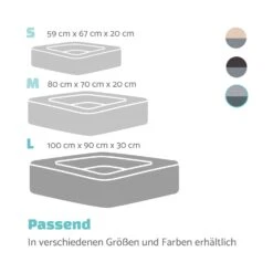 Emma Hundebett Hundekorb | Waschbar | Rutschfest | Atmungsaktiv | Wendematratze | Kissen | Größe L (100 X 30 X 90 Cm) -Einrichtungsgeschäft 10037612 de 0007 logo