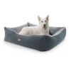 Emma Hundebett Hundekorb | Waschbar | Rutschfest | Atmungsaktiv | Wendematratze | Kissen | Größe L (100 X 30 X 90 Cm)
