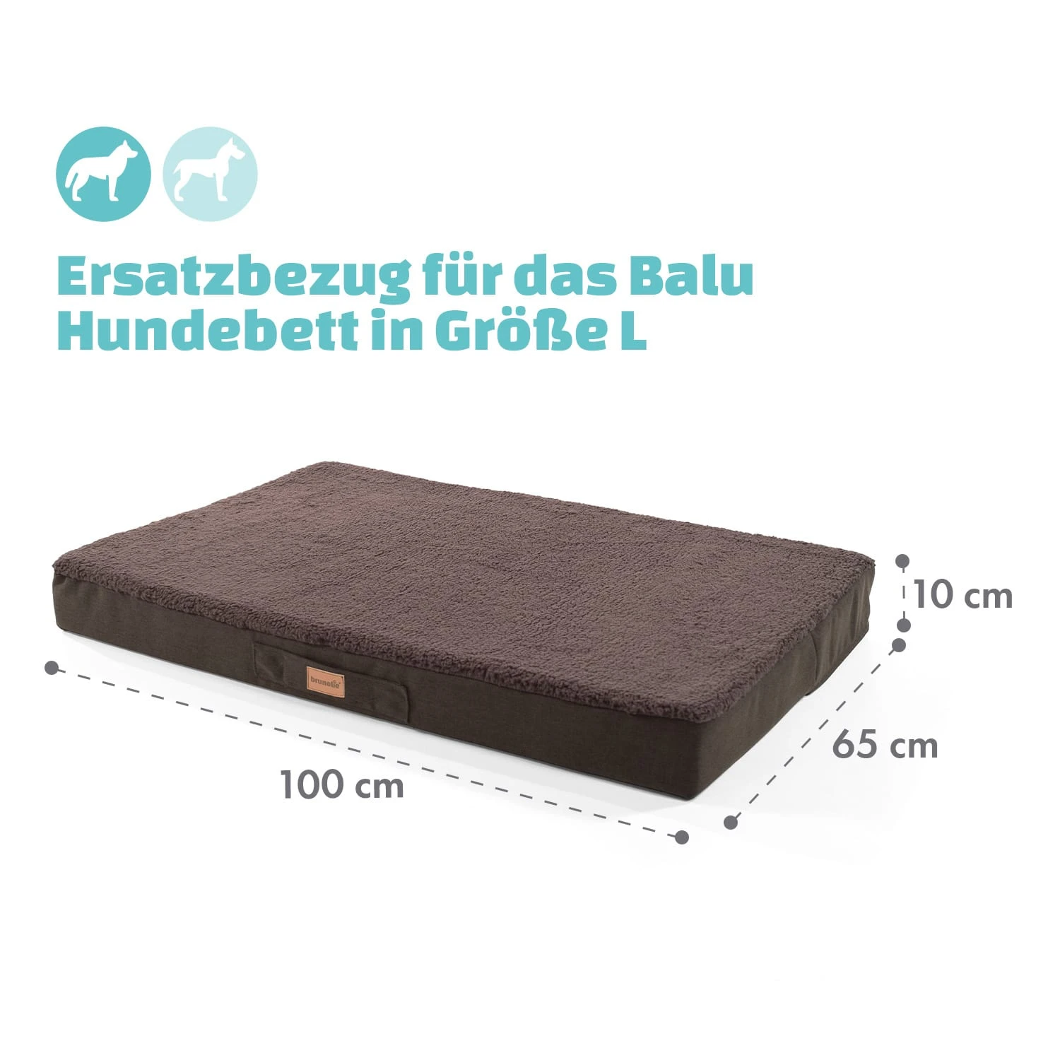 Balu L Hundebett Ersatzbezug Waschbar Rutschfest Atmungsaktiv Größe L 4 Balu L Hundebett Ersatzbezug Waschbar Rutschfest Atmungsaktiv Größe L – Bild 4