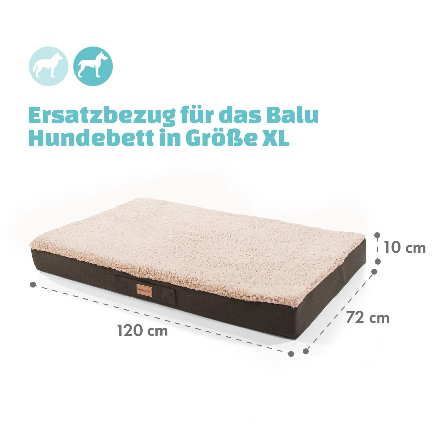 Balu XL Hundebett Ersatzbezug Waschbar Rutschfest Atmungsaktiv 4 Balu XL Hundebett Ersatzbezug Waschbar Rutschfest Atmungsaktiv – Bild 4