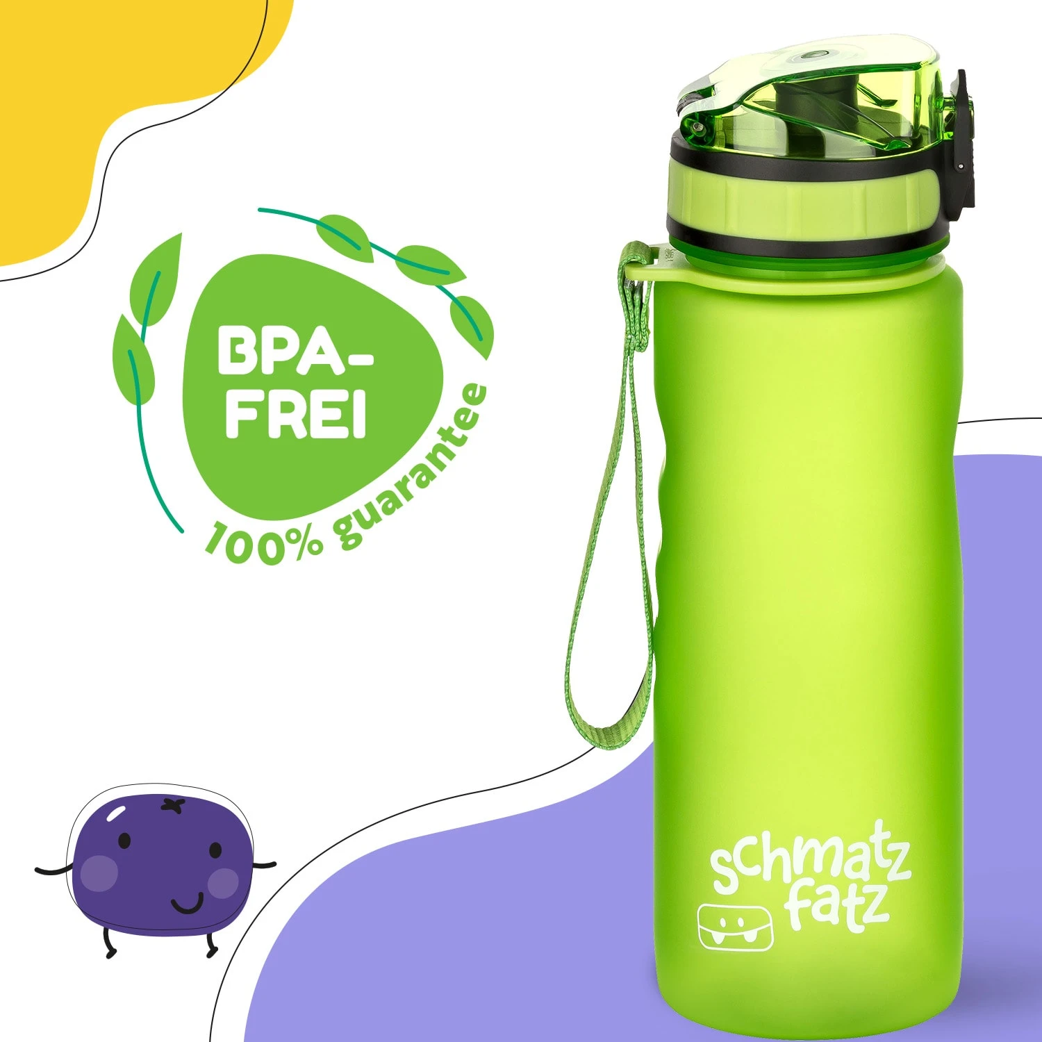 Schmatzfatz Trinkflasche Sportflasche 500 Ml 24 Cm Tritan 2 Schmatzfatz Trinkflasche Sportflasche 500 Ml 24 Cm Tritan – Bild 2