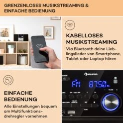 MC-40 DAB Stereoanlage UKW/DAB+ Bluetooth CD Kassette USB Fernbedienung -Einrichtungsgeschäft 10038001 de 0004 usp