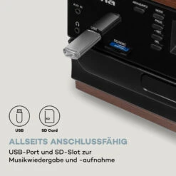 Oakland DAB Plus Retro-Stereoanlage DAB+/FM BT-Funktion Vinyl CD Kassette Inkl. Lautsprechern -Einrichtungsgeschäft 10038002 de 0004 logo