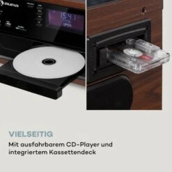 Oakland DAB Plus Retro-Stereoanlage DAB+/FM BT-Funktion Vinyl CD Kassette Inkl. Lautsprechern -Einrichtungsgeschäft 10038002 de 0005 logo
