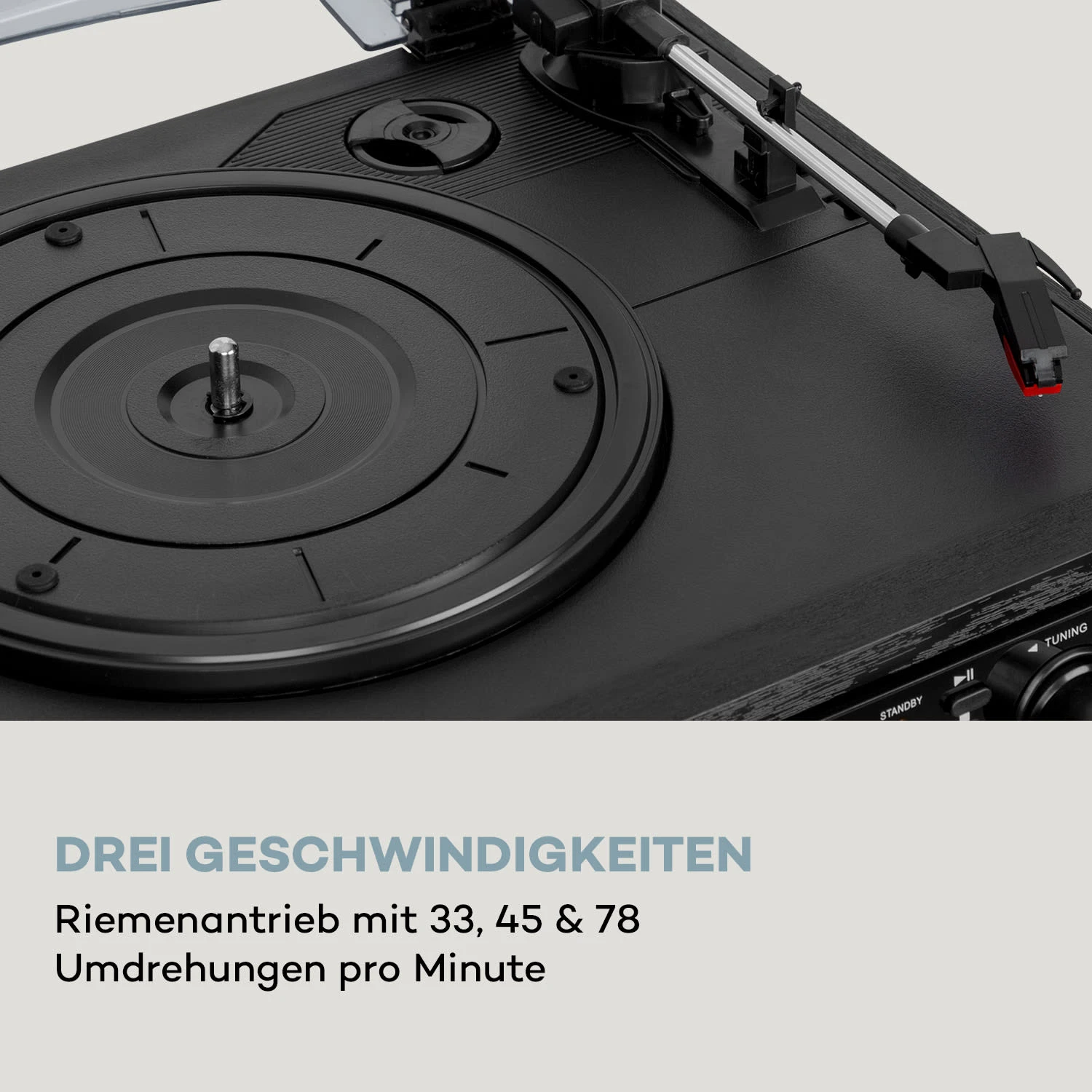 Oakland DAB Plus Retro-Stereoanlage DAB+/FM BT-Funktion Vinyl CD Kassette Inkl. Lautsprechern 3 Oakland DAB Plus Retro-Stereoanlage DAB+/FM BT-Funktion Vinyl CD Kassette Inkl. Lautsprechern – Bild 3