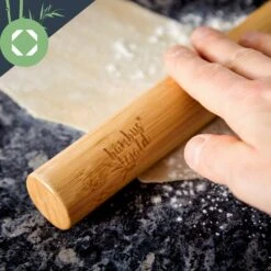 Teigroller 2er-Set 100 % Bambus 30/40 X 3,3 Cm (LxØ) Glatt Bambus -Einrichtungsgeschäft 10038123 yy 0003 logo