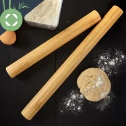 Teigroller 2er-Set 100 % Bambus 30/40 X 3,3 Cm (LxØ) Glatt Bambus -Einrichtungsgeschäft 10038123 yy 0004 logo