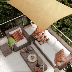 Rechteckiges Sonnensegel 3x4 M Befestigungsringe PE Luftdurchlässig -Einrichtungsgeschäft 10038145 yy 0002 logo