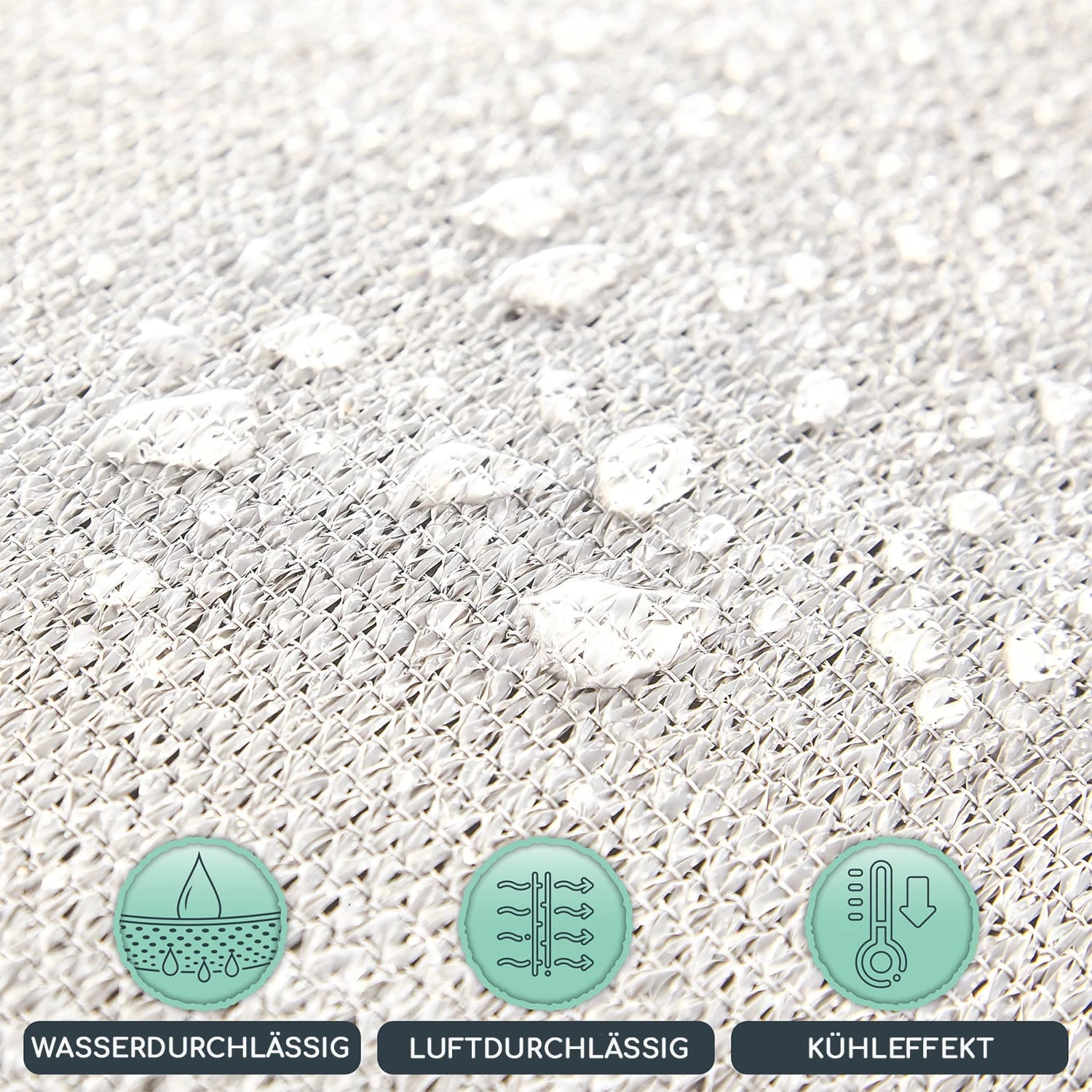 Rechteckiges Sonnensegel 3x4 M Befestigungsringe PE Luftdurchlässig 3 Rechteckiges Sonnensegel 3x4 M Befestigungsringe PE Luftdurchlässig – Bild 3